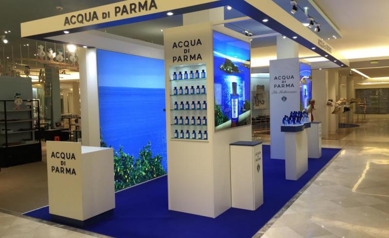 Pop up store Bon marché AQUA di Parma 24m2